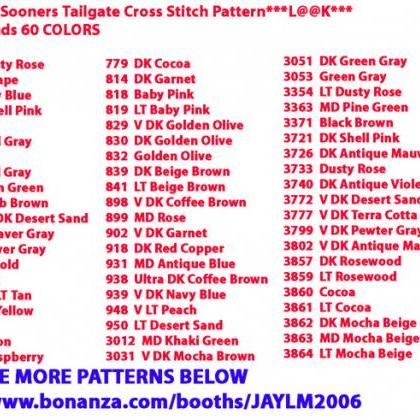 Oklahoma Sooners Tailgate Cross Stitch..
