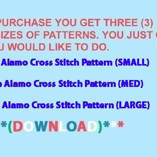 The Alamo Cross Stitch Pattern Cross Stitch..