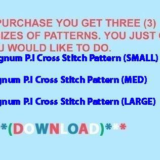 Magnum P.i. Cross Stitch Pattern***look***buyers..