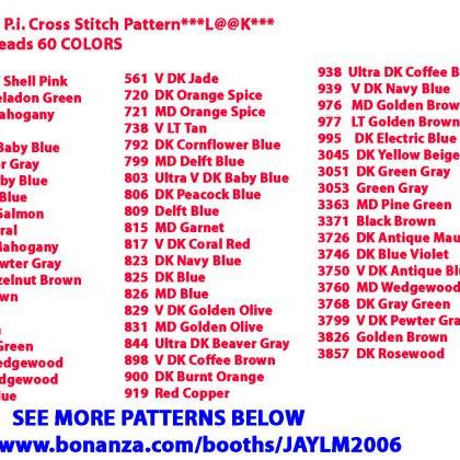 Magnum P.i. Cross Stitch Pattern***look***buyers..