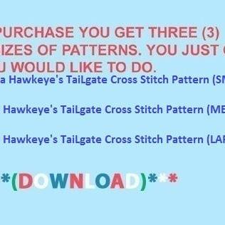 Iowa Hawkeye's Tailgate Cross Stitch..