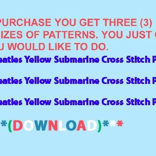 Beatles Yellow Submarine Cross Stitch..