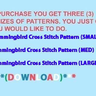 Hummingbird Cross Stitch Pattern***look***buyers..