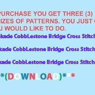 Thomas Kinkade Cobblestone Bridge Cross Stitch..
