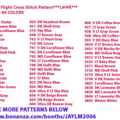 Pheasents In Flight Cross Stitch..