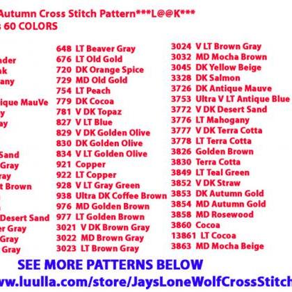 Welcome To Autumn Cross Stitch..