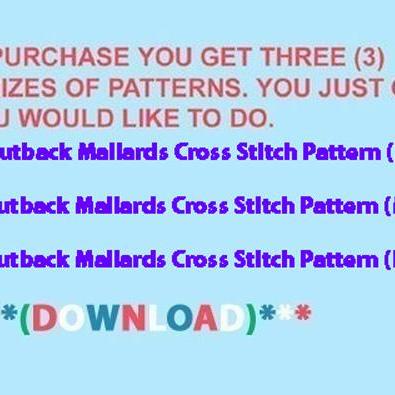 Outback Mallards Cross Stitch..