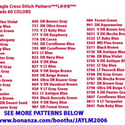 Autumn Eagle Cross Stitch Pattern***l@@k***buyers..