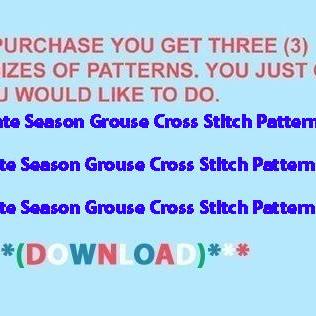 Late Season Grouse Cross Stitch..