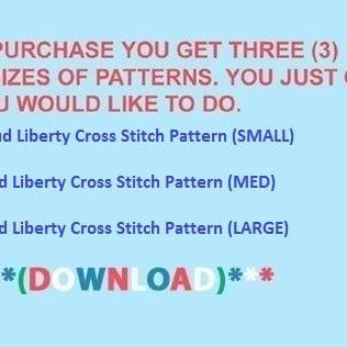 Proud Liberty Cross Stitch Pattern***l@@k***buyers..