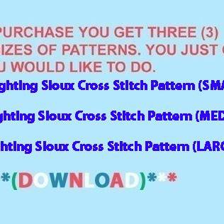 Fighting Sioux Cross Stitch..