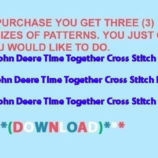 John Deere Time Together Cross Stitch..