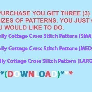 Holly Cottage Cross Stitch Pattern***look***buyers..