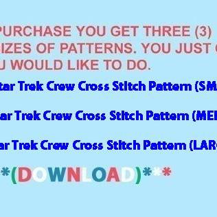 Star Trek Crew Cross Stitch..