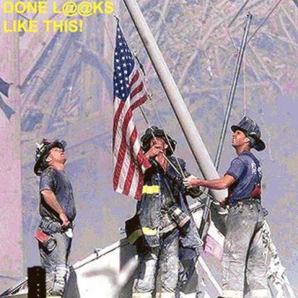 Firemen 9 -11 Flag Cross Stitch..