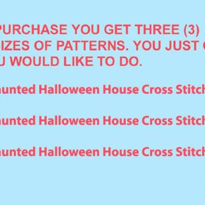 Haunted Halloween House Cross Stitch..