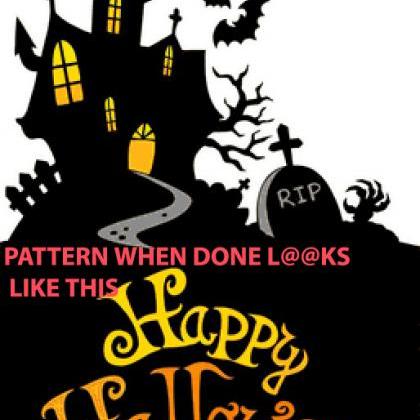 Haunted Halloween House Cross Stitch..