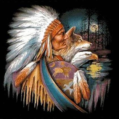  ( CRAFTS ) Native American WoLf Ea..
