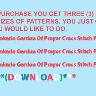 Kinkade Garden Of Prayer Cross Stitch..