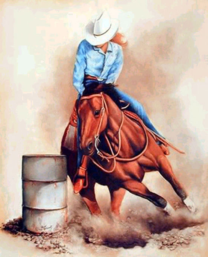 ( CRAFTS ) BarreL Racing Horse Cross Stitch Pattern***LOOK***Buyers Can Download Your Pattern As Soon As They Complete The Purchase