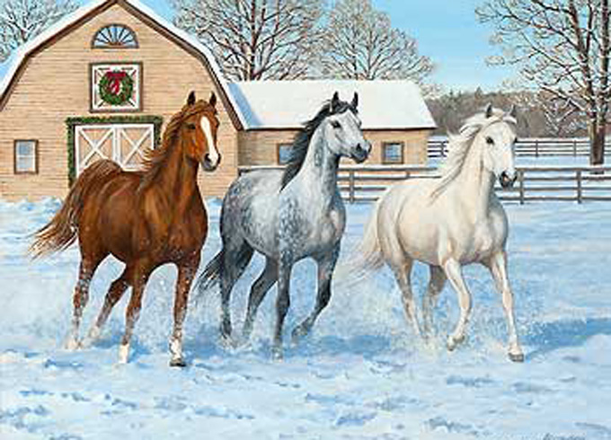 Crafts Horses In Snow Cross Stitch Pattern***look***buyers Can Download Your Pattern As Soon As They Complete The Purchase