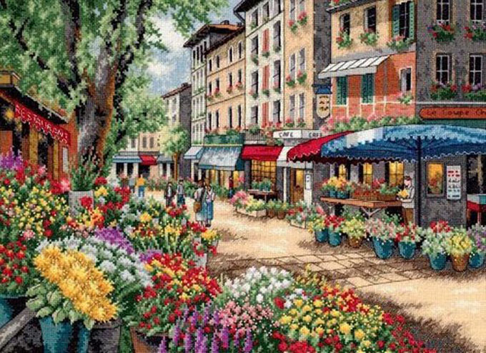 Crafts Paris Market Cross Stitch Pattern***look***buyers Can Download Your Pattern As Soon As They Complete The Purchase