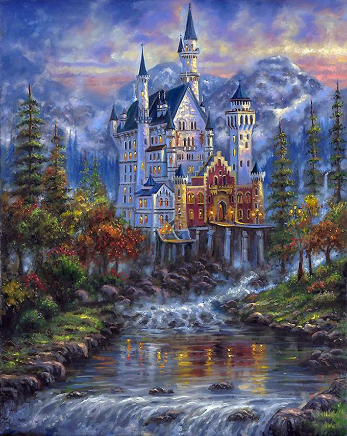 CRAFTS Autumn Mist Castle Cross Stitch Pattern***LOOK***Buyers Can Download Your Pattern As Soon As They Complete The Purchase