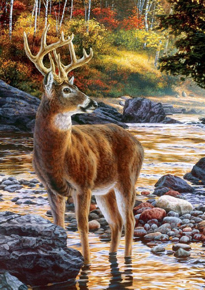 CRAFTS Shallow Deer Crossing Cross Stitch Pattern***LOOK***Buyers Can Download Your Pattern As Soon As They Complete The Purchase