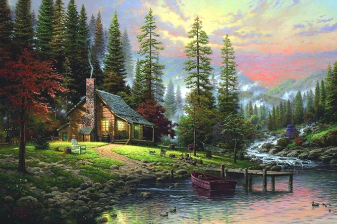 ( CRAFTS ) A Peaceful Retreat Cross Stitch Pattern***LOOK***Buyers Can Download Your Pattern As Soon As They Complete The Purchase
