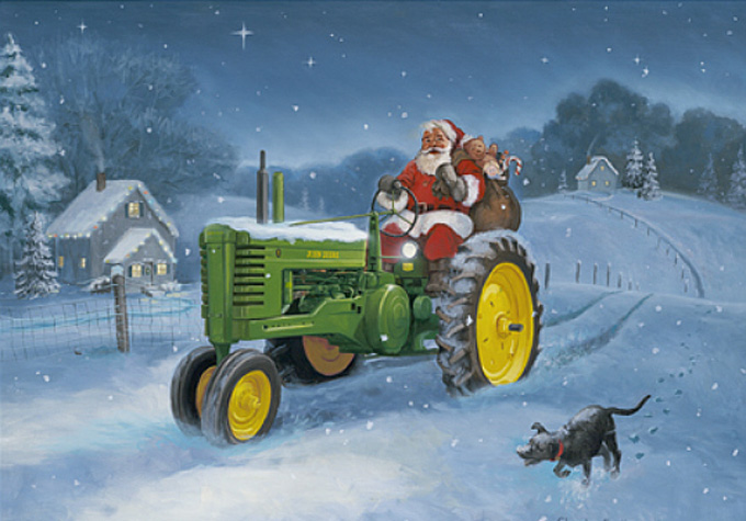 ( Crafts ) John Deere Santa Cross Stitch Pattern***look***buyers Can Download Your Pattern As Soon As They Complete The Purchase
