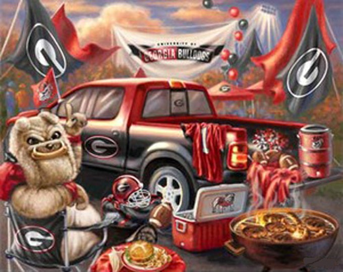Georgia Bulldogs Tailgate Cross Stitch Pattern***look***buyers Can Download Your Pattern As Soon As They Complete The Purchase