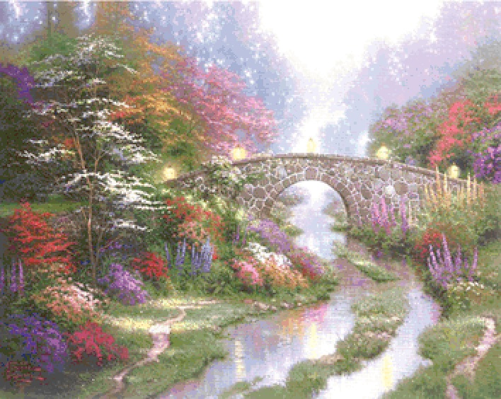 The River Bridge Cross Stitch Pattern***l@@k***buyers Can Download Your Pattern As Soon As They Complete The Purchase