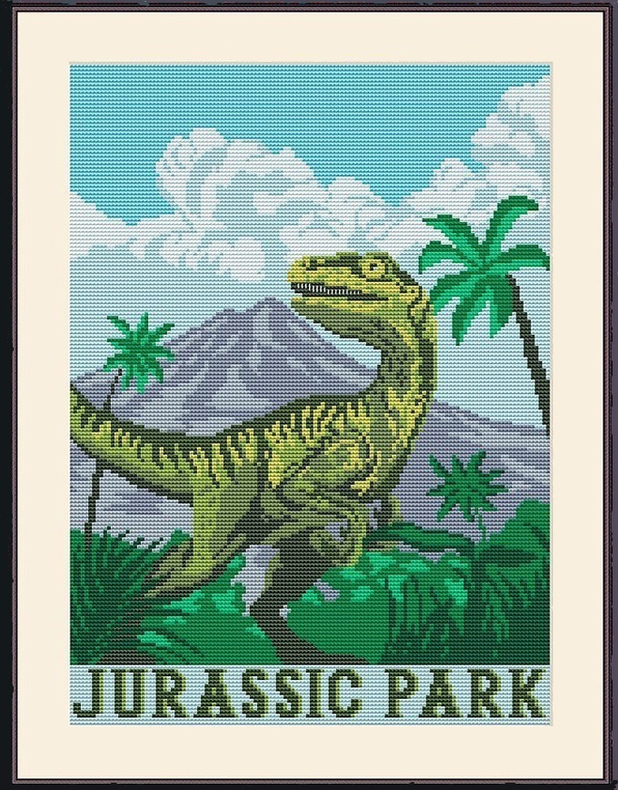 ( CRAFTS ) Jurassic Park Cross Stitch Pattern***LOOK***Buyers Can Download Your Pattern As Soon As They Complete The Purchase