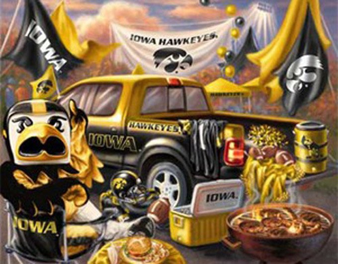 Iowa Hawkeye's Tailgate Cross Stitch Pattern***look***buyers Can Download Your Pattern As Soon As They Complete The Purchase