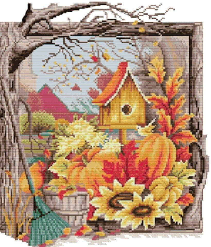 Fall Bird Nest Cross Stitch Pattern***look***buyers Can Download Your Pattern As Soon As They Complete The Purchase