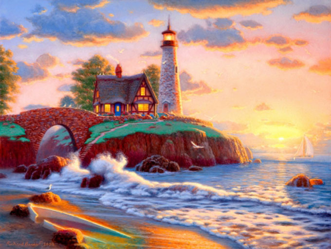 Lighthouse Point Sunset Cross Stitch Pattern***l@@k***buyers Can Download Your Pattern As Soon As They Complete The Purchase