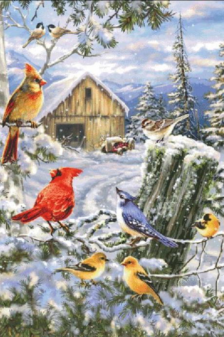 CRAFTS Frosty Morning Song Cross Stitch Pattern***LOOK***Buyers Can Download Your Pattern As Soon As They Complete The Purchase