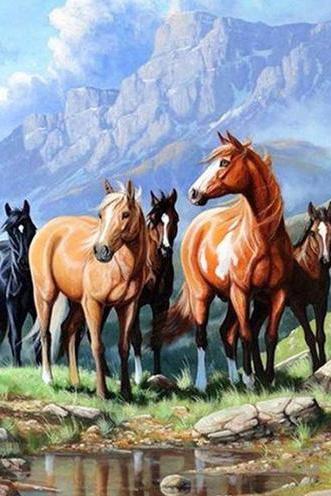 Crafts Wild Mountian Horses Cross Stitch Pattern***look***buyers Can Download Your Pattern As Soon As They Complete The Purchase