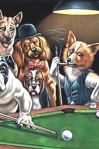 ( CRAFTS ) Dogs Playing Pool Cross Stitch Pattern***LOOK***Buyers Can Download Your Pattern As Soon As They Complete The Purchase