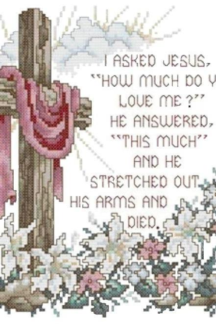( CRAFTS ) I Asked Jesus Cross Stitch Pattern***LOOK***Buyers Can Download Your Pattern As Soon As They Complete The Purchase