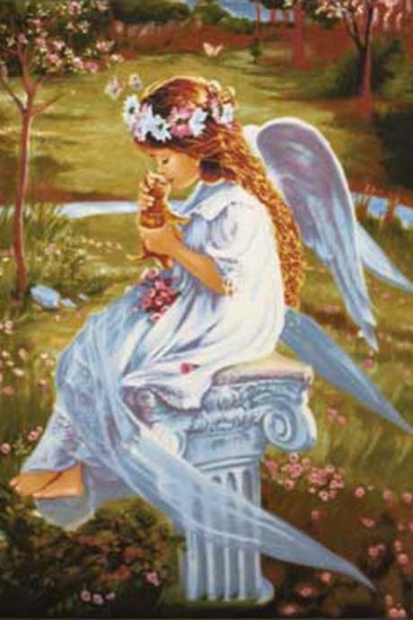 ( CRAFTS ) Beautiful Child Angel Cross Stitch Pattern***LOOK***Buyers Can Download Your Pattern As Soon As They Complete The Purchase