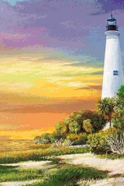Lighthouse Island Sunset Cross Stitch Pattern***look***buyers Can Download Your Pattern As Soon As They Complete The Purchase