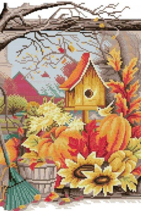 Fall Bird Nest Cross Stitch Pattern***look***buyers Can Download Your Pattern As Soon As They Complete The Purchase