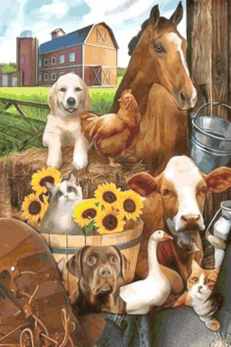 Farm Animals Cross Stitch Pattern***l@@k***buyers Can Download Your Pattern As Soon As They Complete The Purchase