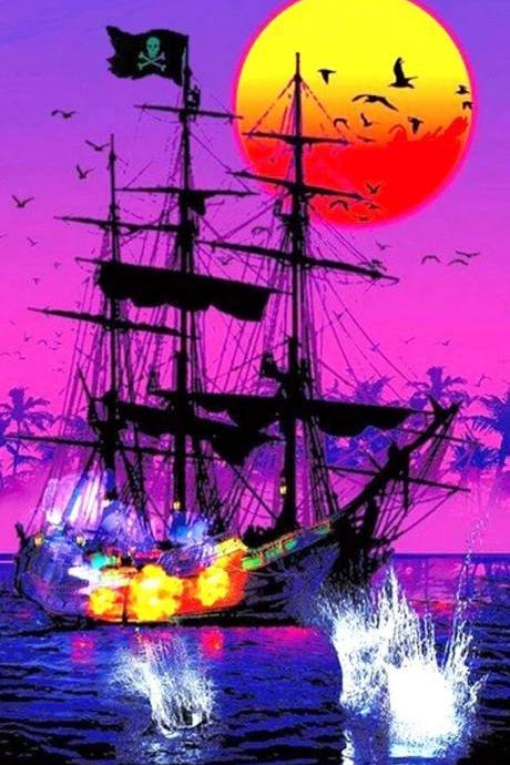 Morning Pirate Battle Cross Stitch Pattern***look***buyers Can Download Your Pattern As Soon As They Complete The Purchase